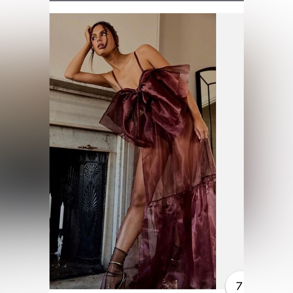 Free People M Someone Say Bows Maxi NWT